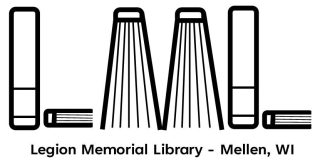 Legion Memorial Library Logo- Mellen, WI