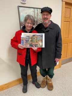 Friends President, Kay Reader with author, Nick VanderPuy