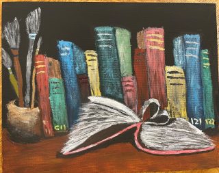 Created following the tutorial for "Painter's Library" by Michelle the Painter
