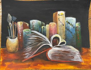 Created following the tutorial for "Painter's Library" by Michelle the Painter
