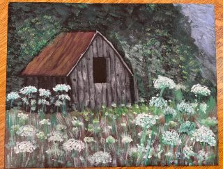 Rustic Barn in Wildflowers 1