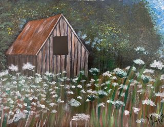 Rustic Barn in Wildflowers 4
