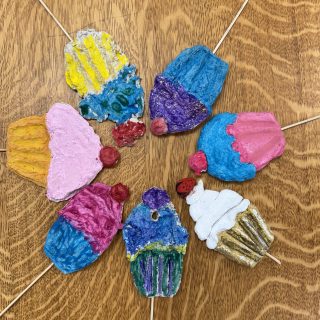 Outdoor Cupcake Art by Mellen School Students