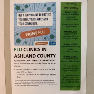 Flu Vaccine Clinics Ashland County October 2025